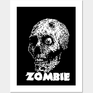 Zombie Face Posters and Art